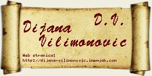 Dijana Vilimonović vizit kartica
